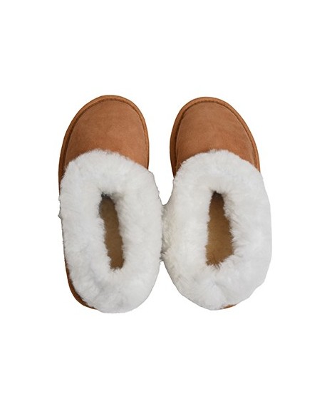 Slippers Vegetable Tanning in Sheepskin - Made in France