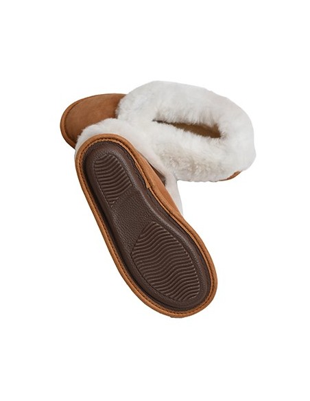 Slippers Vegetable Tanning in Sheepskin - Made in France