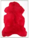 Peau de mouton 1er Choix décorative rouge 100x80cm