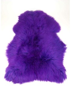 Peau de mouton 1er Choix décorative violette 100x80cm