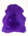 Peau de mouton 1er Choix décorative violette 100x80cm