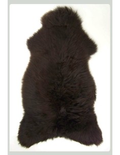 Peau de mouton décorative rouge 
