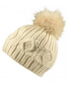 Bonnet Laine & Cachemire Crème Motif