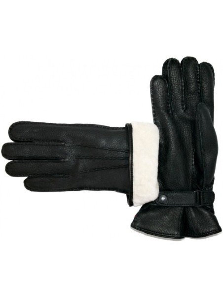 Cinq Doigts Gants Hiver Homme Peau De Cerf Gants En Cuir Mâle