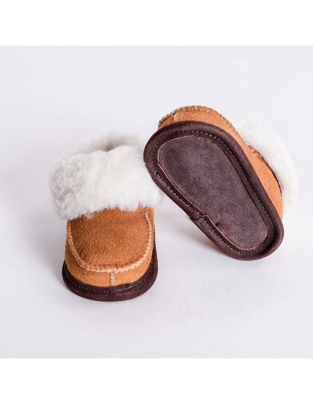 Chaussons Mouton Camel Enfant