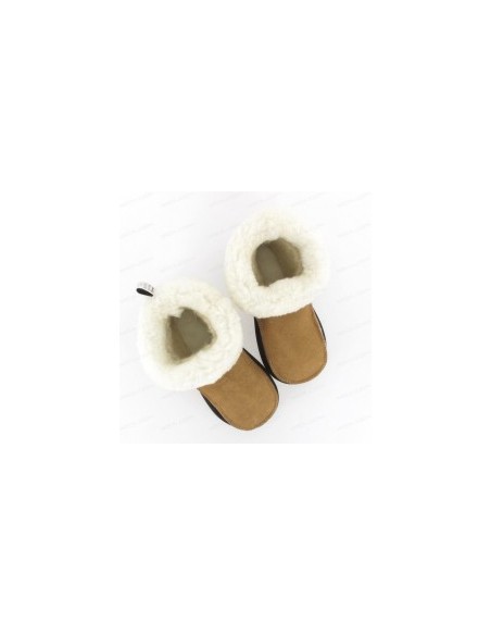 Chaussons Mouton Camel Enfant