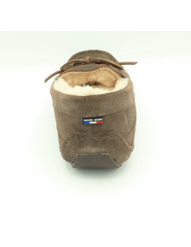 Chaussure Fourrées Cuir et Mouton Véritable,  Chocolat Bomber