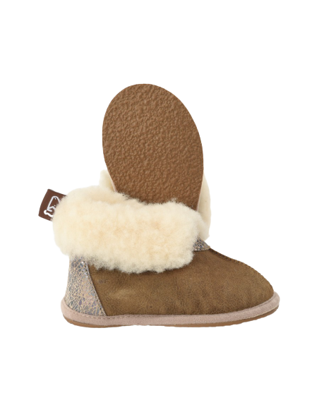 Slippers Vegetable Tanning in Sheepskin - Made in France