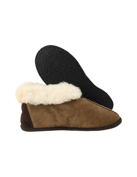 Slippers Vegetable Tanning in Sheepskin - Made in France