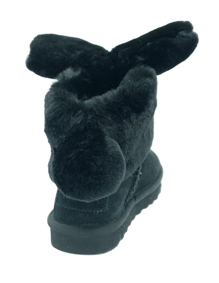 Bottes Enfant Cuir Fourrée Polaire Lapin