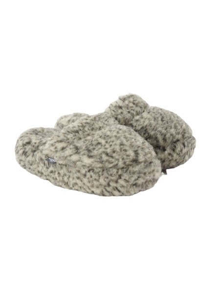 Mules Babou 100% Laine Grises Tigrées