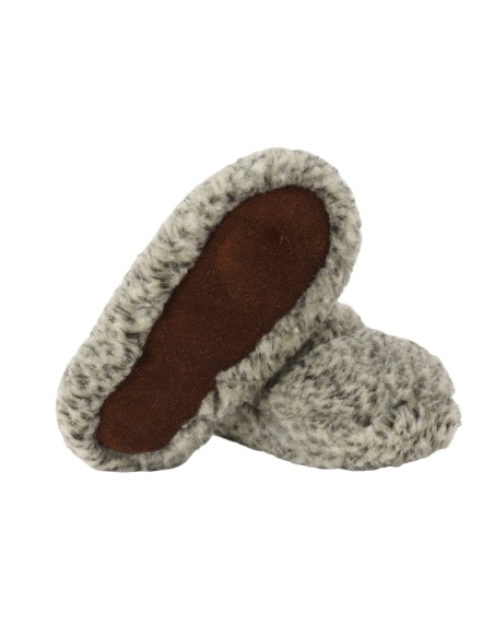 Mules Babou 100% Laine Grises Tigrées
