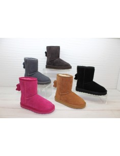 Bottes en cuir fourr e MI HAUTES Taille 29 Coloris chaussure Noir