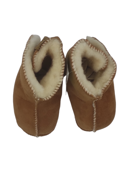 Bottines Velcro Bébé Mouton Caramel Tannage Végétal