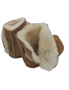 Bottines Velcro Bébé Mouton Caramel Tannage Végétal 2