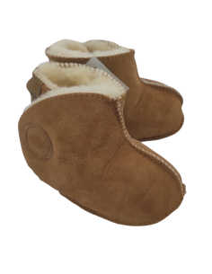 Bottines Velcro Bébé Mouton Caramel Tannage Végétal
