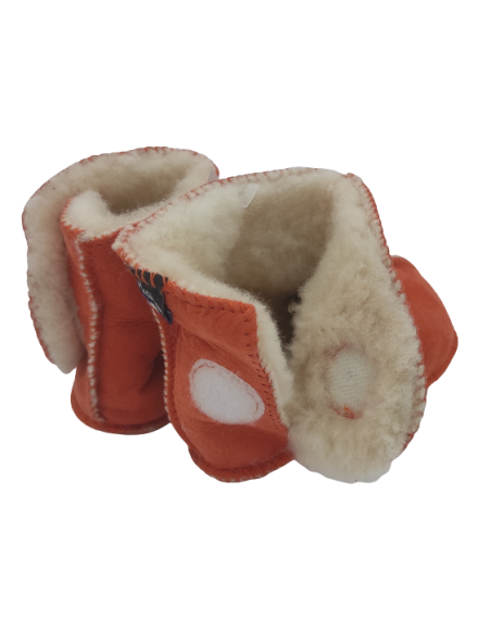 Child Slippers Boots in Sheepskin - Made in France