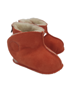 Bottines Velcro Bébé Mouton Corail tannage végétale 