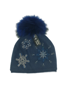 Bonnet en laine et pompon