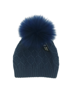 Bonnet en laine et pompon