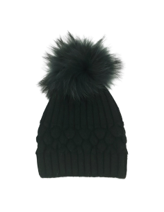 Bonnet en laine et pompon