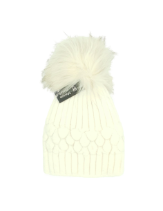 Bonnet en laine et pompon
