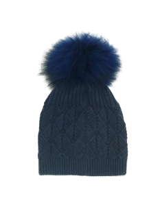 Bonnet en laine et pompon