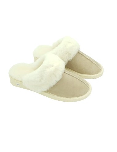 Slippers Mules in Sheepskin - Made in...