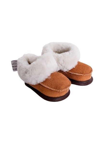 Chaussons Mouton Camel Enfant
