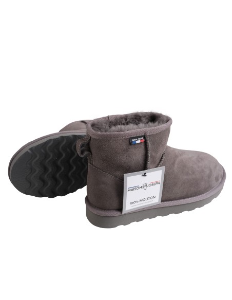 Bottes fourrées mini 100% mouton Gris