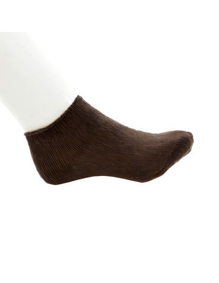 Chaussettes Basses en Laine des Pyrénées Marron Foncé