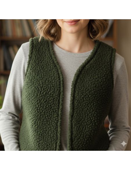 100% Natural Wool Bolero for Adults - Sapin Color