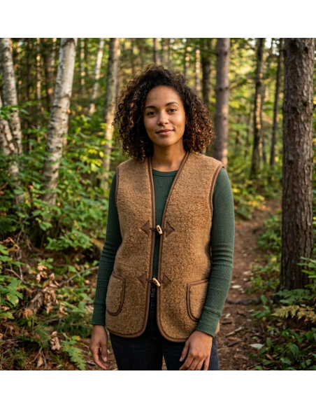 copy of copy of  copy of  New Shepherd's Vest 100% Natural Woolmark Wool Adult - Ecru Color