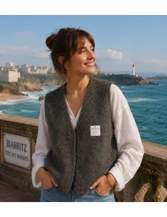 Boléro en Laine 100% Naturelle Adulte - Couleur Gris 2