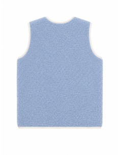 Gilet Berger Zip Laine 100% Naturelle - Couleur Bleu 2