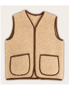 Gilet Berger Zip  Court en Laine 100% Naturelle Adulte -...