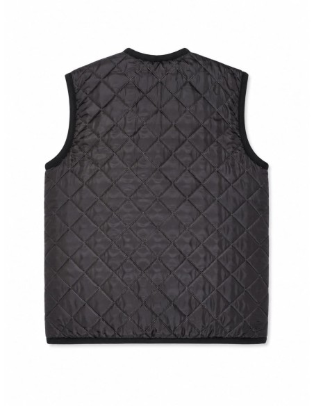 Gilet Matelassé Doublé en Laine Woolmark - Couleur Noir
