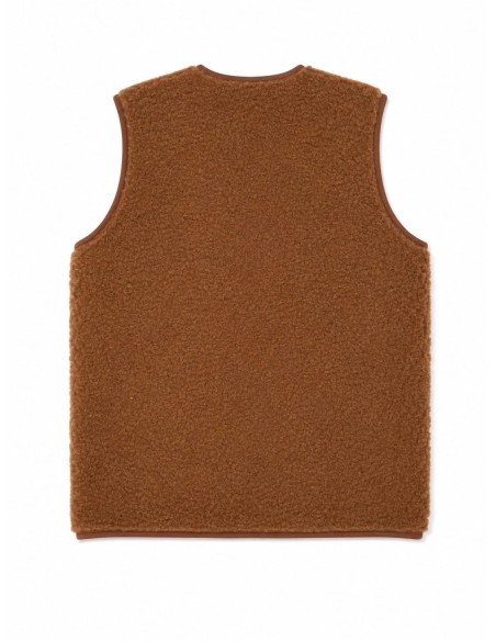 Gilet de Berger Laine 100% Naturelle - Enfant 10/12 ans Couleur Caramel