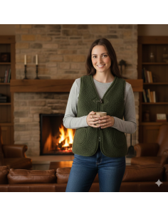 New Shepherd's Vest 100% Natural Woolmark Wool Adult -... 2