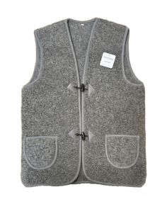 Gilet de Berger en Laine 100% Naturelle Adulte - Couleur Anthracite