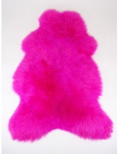 Peau de mérinos décorative fuchsia 100x80cm
