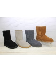 Bottes cuir doublées polaire - MI-HAUTES