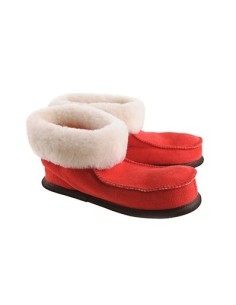 Chaussons Chalets Gainés Rouge - Maison Joseph