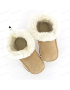 Chaussons Chalets Simples Mouton Sable - Maison Joseph 2