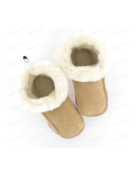 Chaussons Chalets Simples Mouton Sable - Maison Joseph
