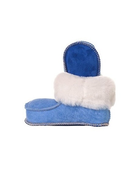 Chausson Chaussette Enfant Mouton Bleu