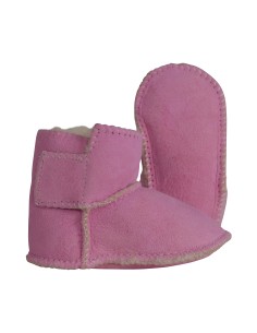 Bottines Bébé Mouton Rose Tannage Végétal