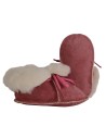 Chaussons Bébé Rose à lacets tannage végétale