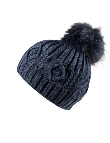 Bonnet à pompon tricoté à la main pour homme, 100 % laine, fil