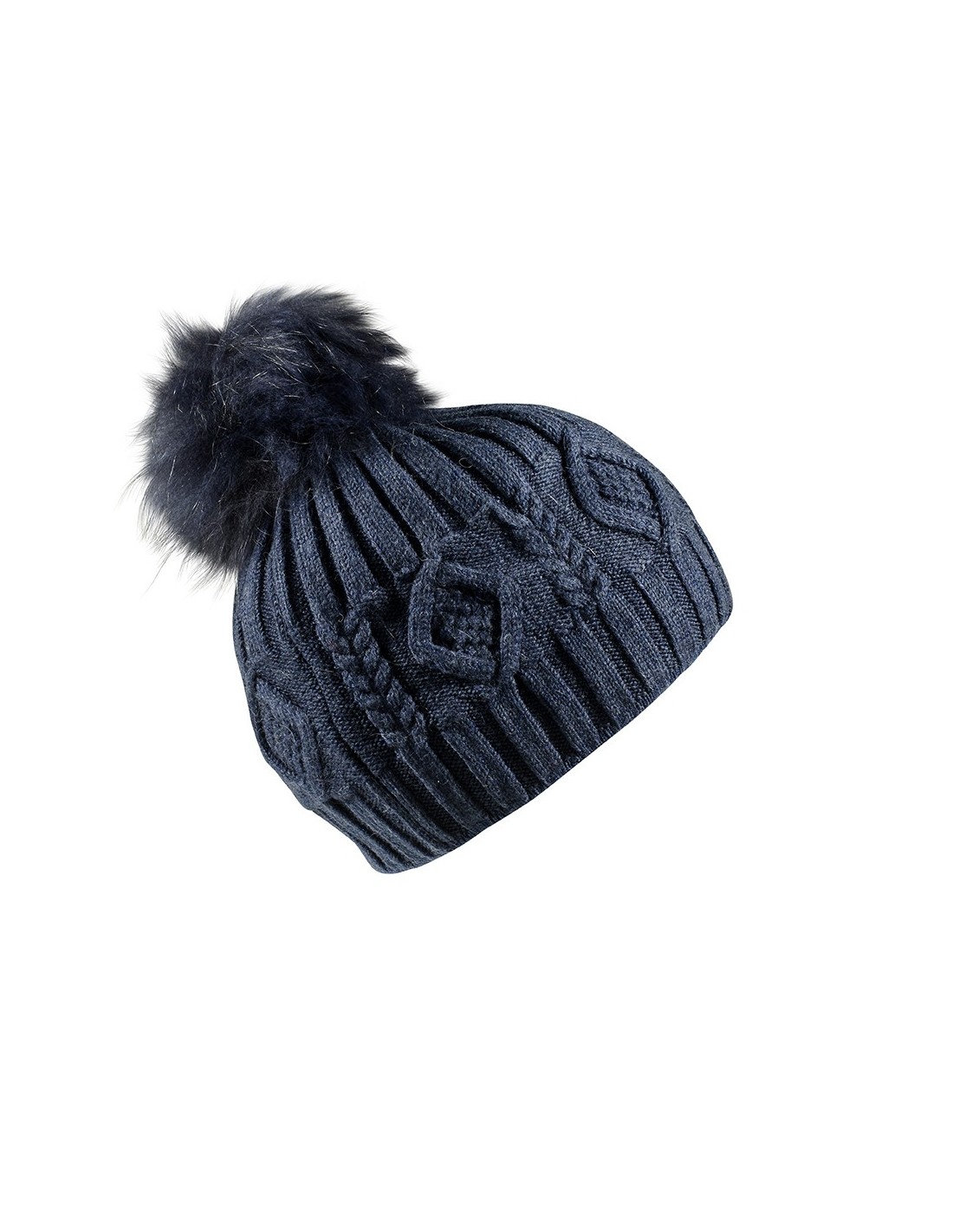 Bonnet homme laine avec pompon doublé polaire - La Maison de l